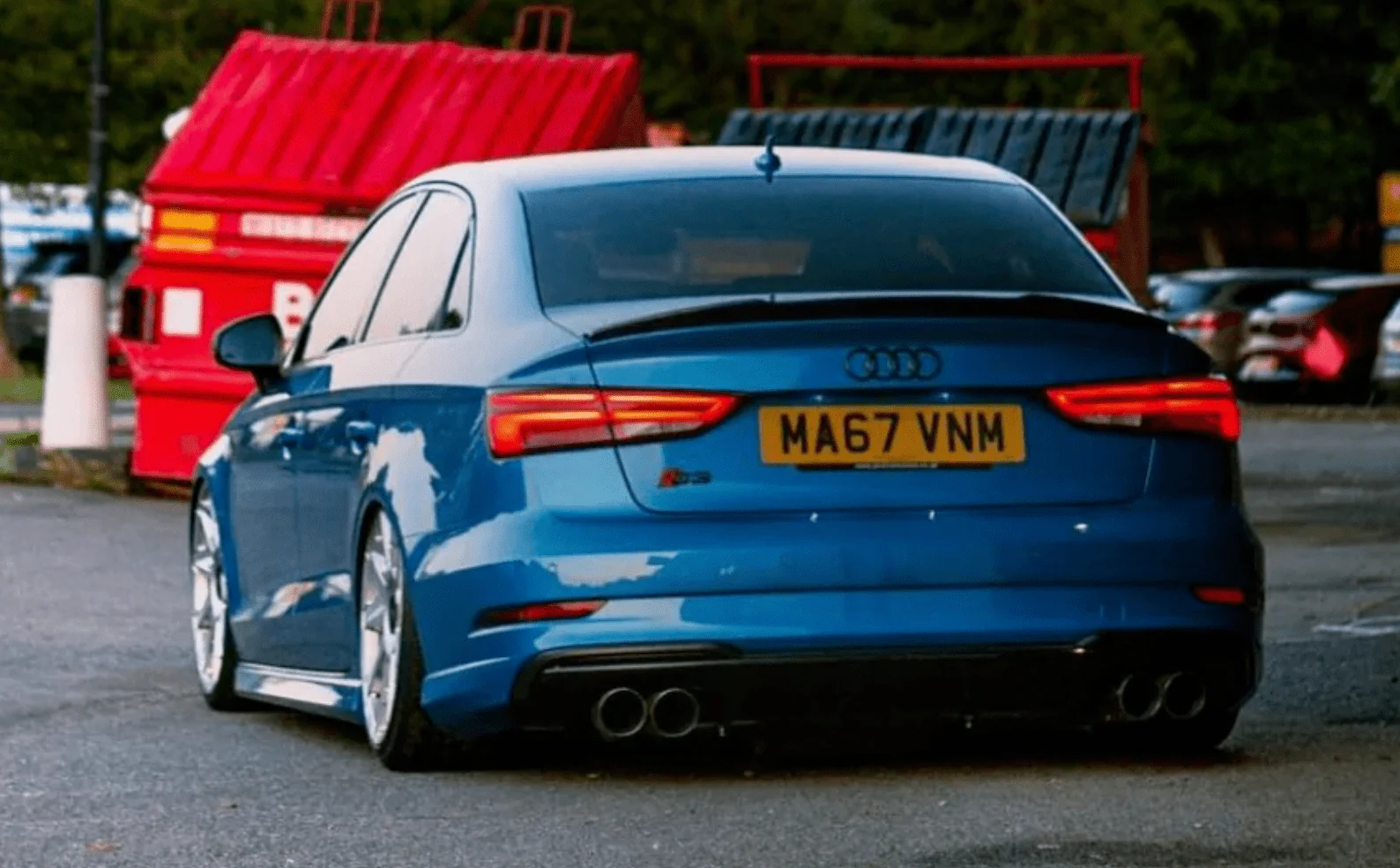 AUDI A3 S3 RS3 8V SALOON CARBON FIBRE SPOILER - V STYLE - Image 2
