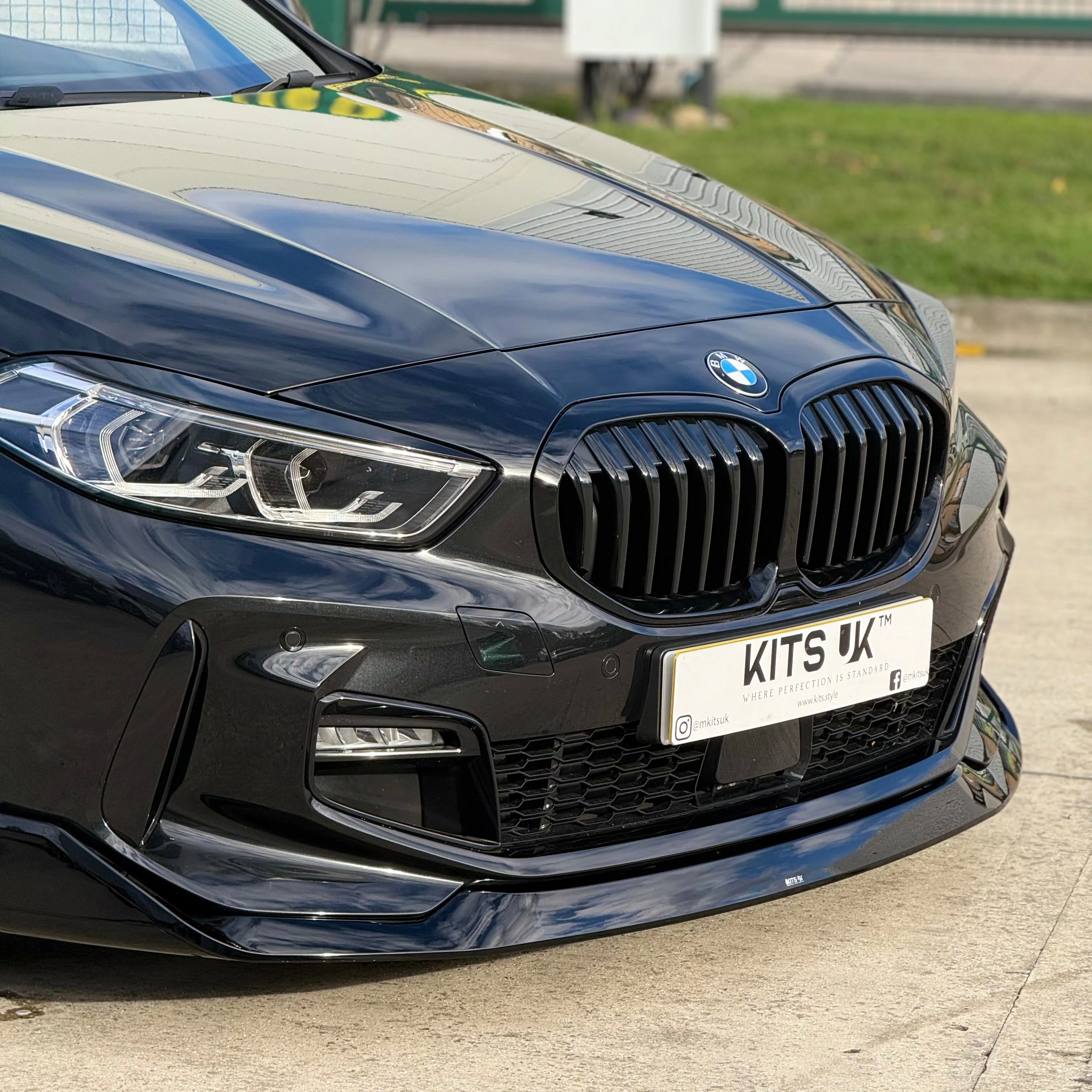 BMW 1 Series F40 Front Splitter | Gloss Black - Image 4