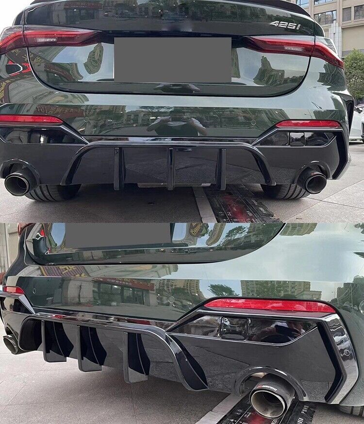 BMW 4 Series G22, G23 Round M Sport/M440I Diffuser Pre-LCI GLOSS BLACK) - Image 4
