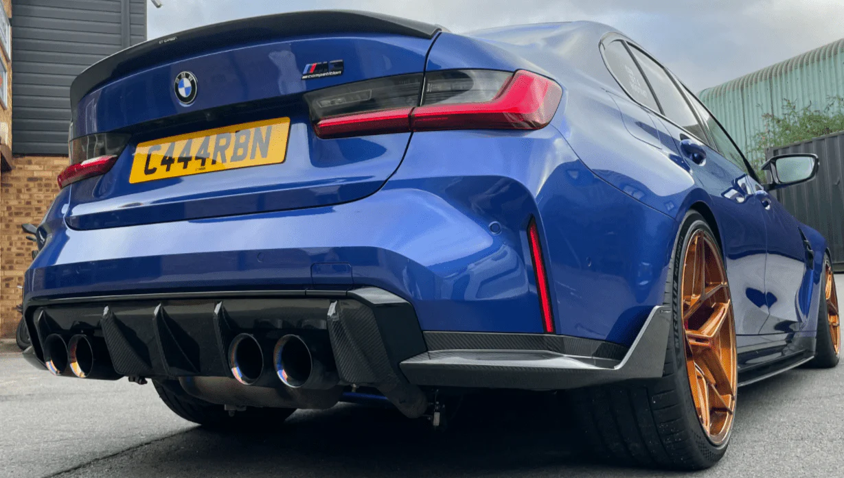 BMW G80/G81 M3 - Carbon Fibre Rear Bumper Corners MP Style - Image 4