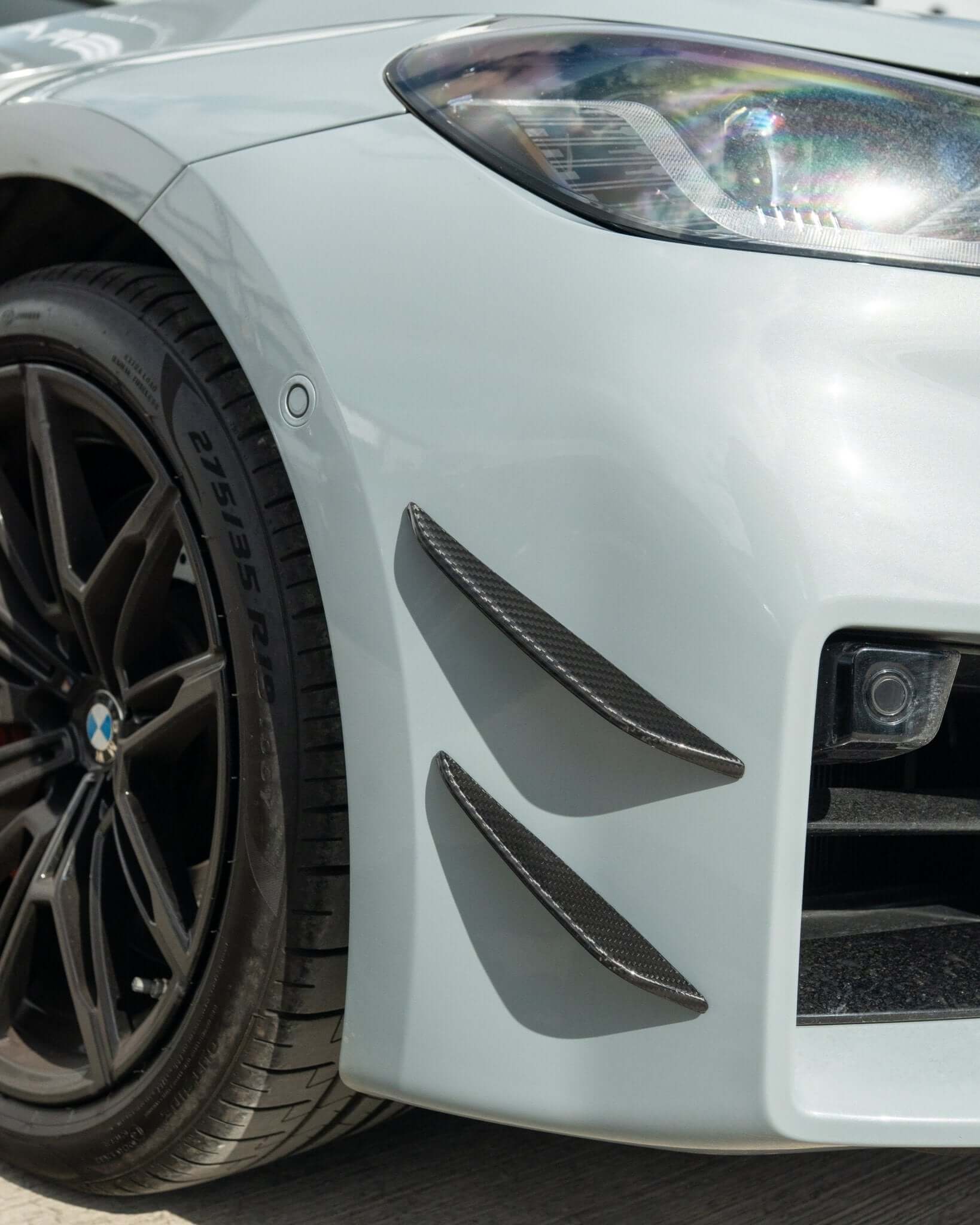 BMW G87 M2 CARBON FIBRE FRONT BUMPER CANARDS - Image 4