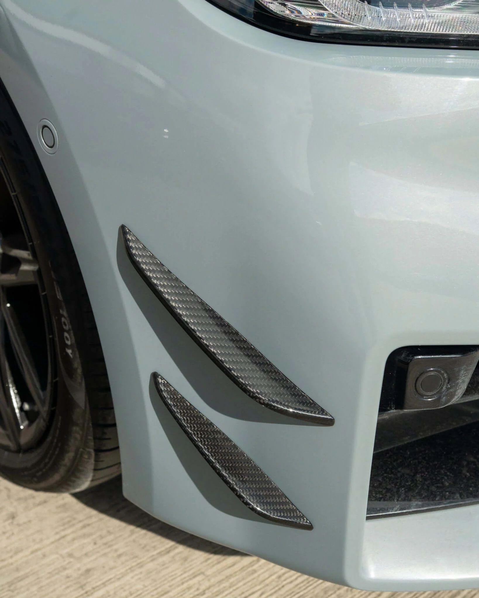 BMW G87 M2 CARBON FIBRE FRONT BUMPER CANARDS - Image 5