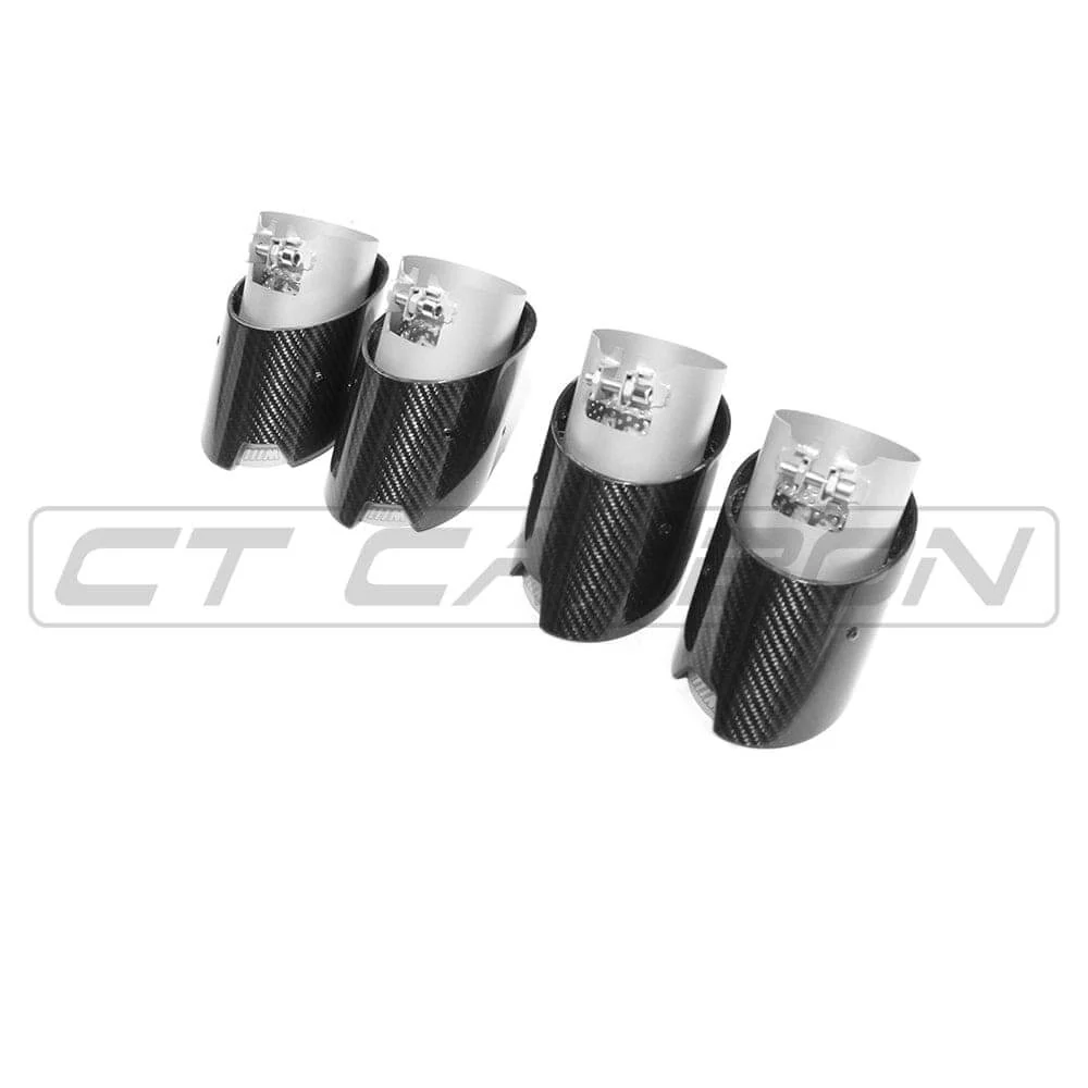 BMW M2, M3, M4 G87/G80/G81/G82/G83 CARBON EXHAUST TIPS - STAINLESS (SET OF 4) - Image 4
