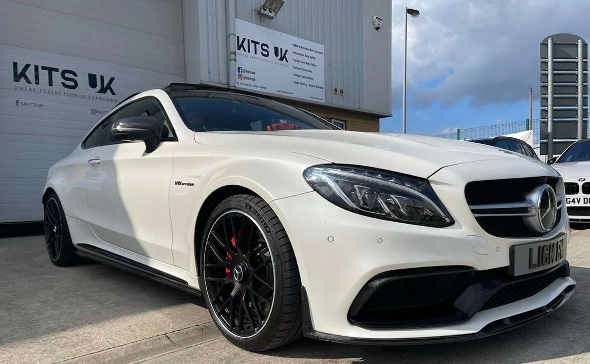 Mercedes Benz C63/C63S W205 Coupé & Saloon Carbon Fibre Bumper Canards - Image 3