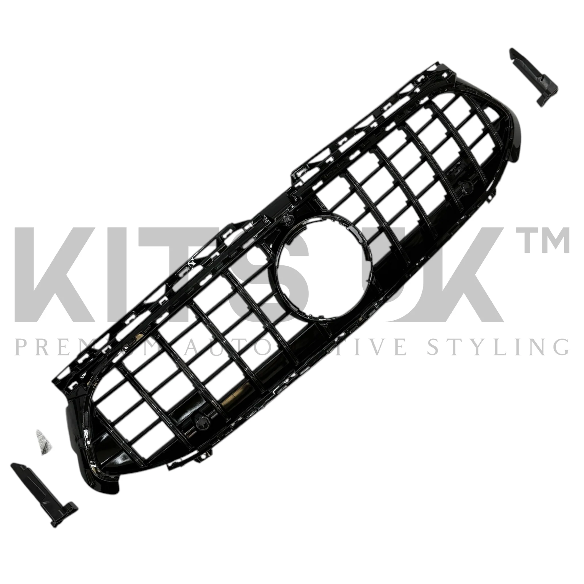 Mercedes W177A35 LCI Panamericana Grille Gloss Black & Chrome - Image 4