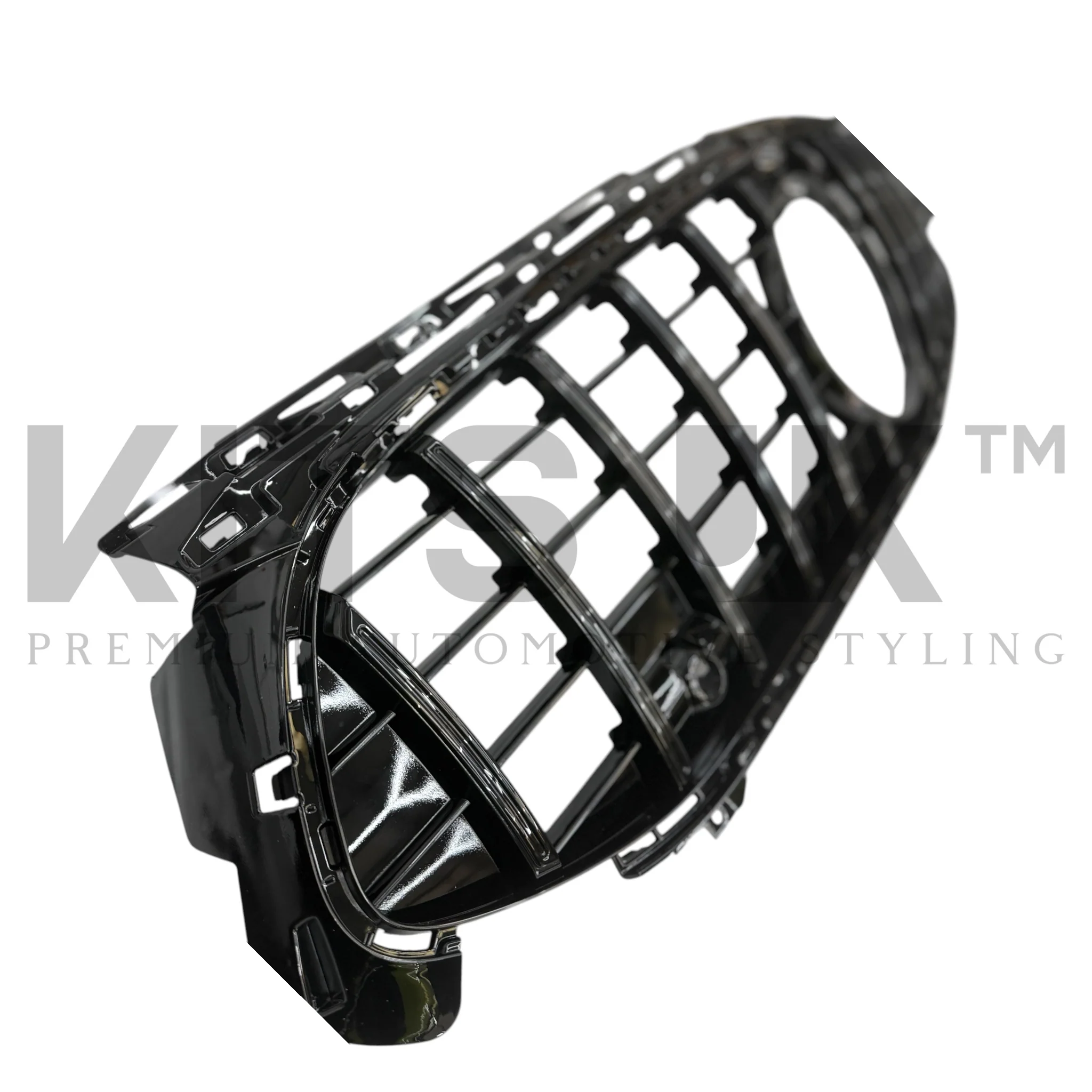 Mercedes W177A35 LCI Panamericana Grille Gloss Black & Chrome - Image 5