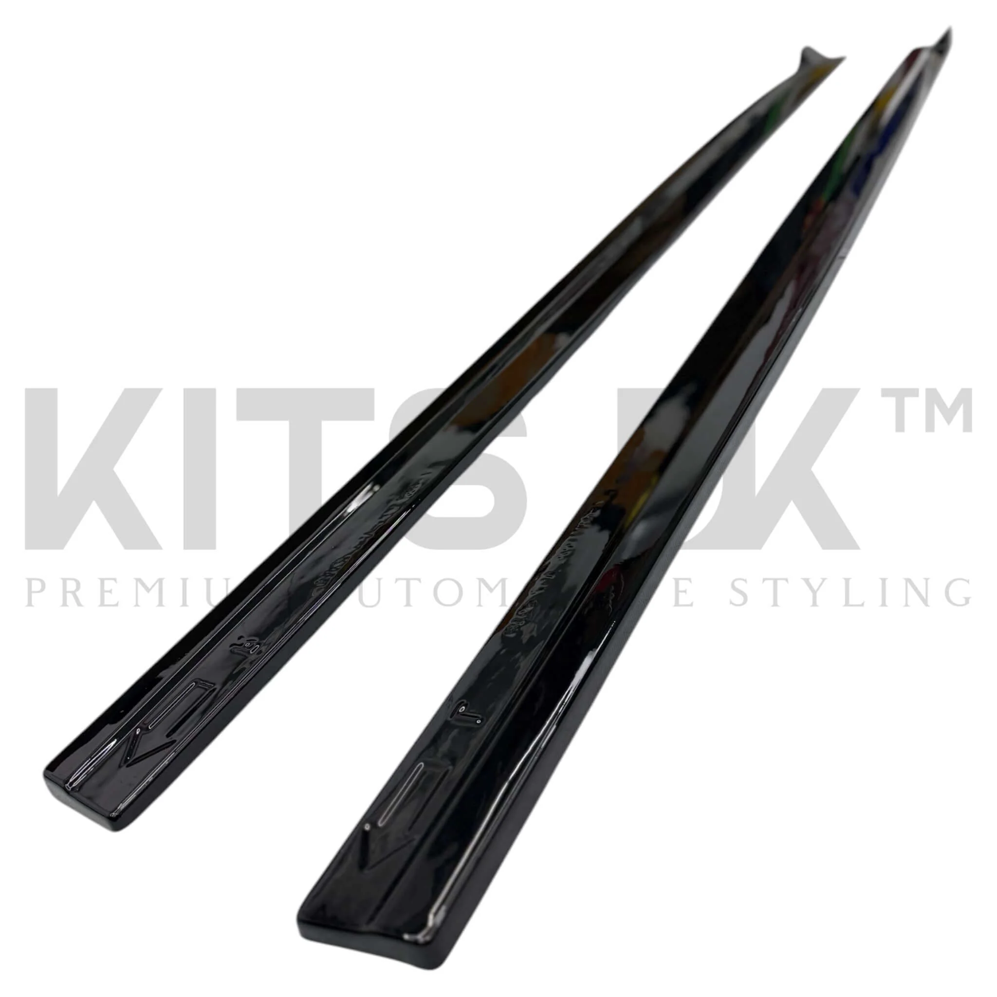 Mercedes W177 A35 A45 Side Skirt Extensions – Gloss Black - Image 3