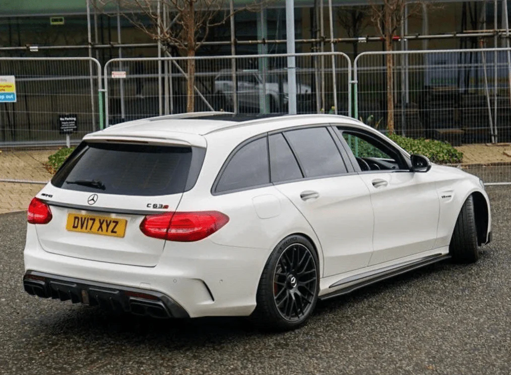 Mercedes W205 4Dr/C63 Saloon/Estate, Carbon Fibre Diffuser with DTM Light & Tips - Image 2