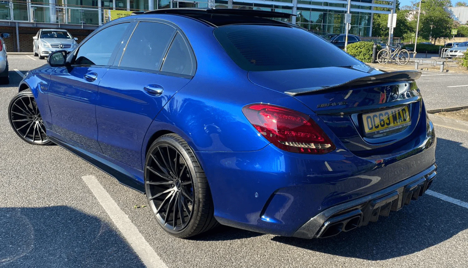 Mercedes W205 4Dr/C63 Saloon/Estate, Carbon Fibre Diffuser with DTM Light & Tips - Image 3