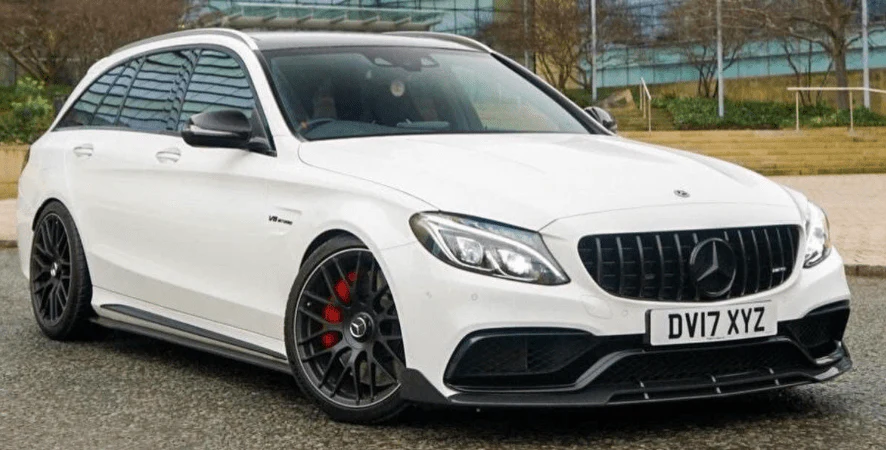 Mercedes W205 C63 Saloon Estate Carbon Fibre Splitter - B Style - Image 3