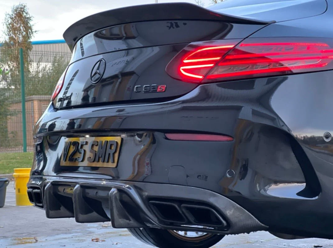 Mercedes W205 C63s/C63 Coupé 2DR Carbon Fibre Diffuser - OEM+ CT STYLE - Image 3