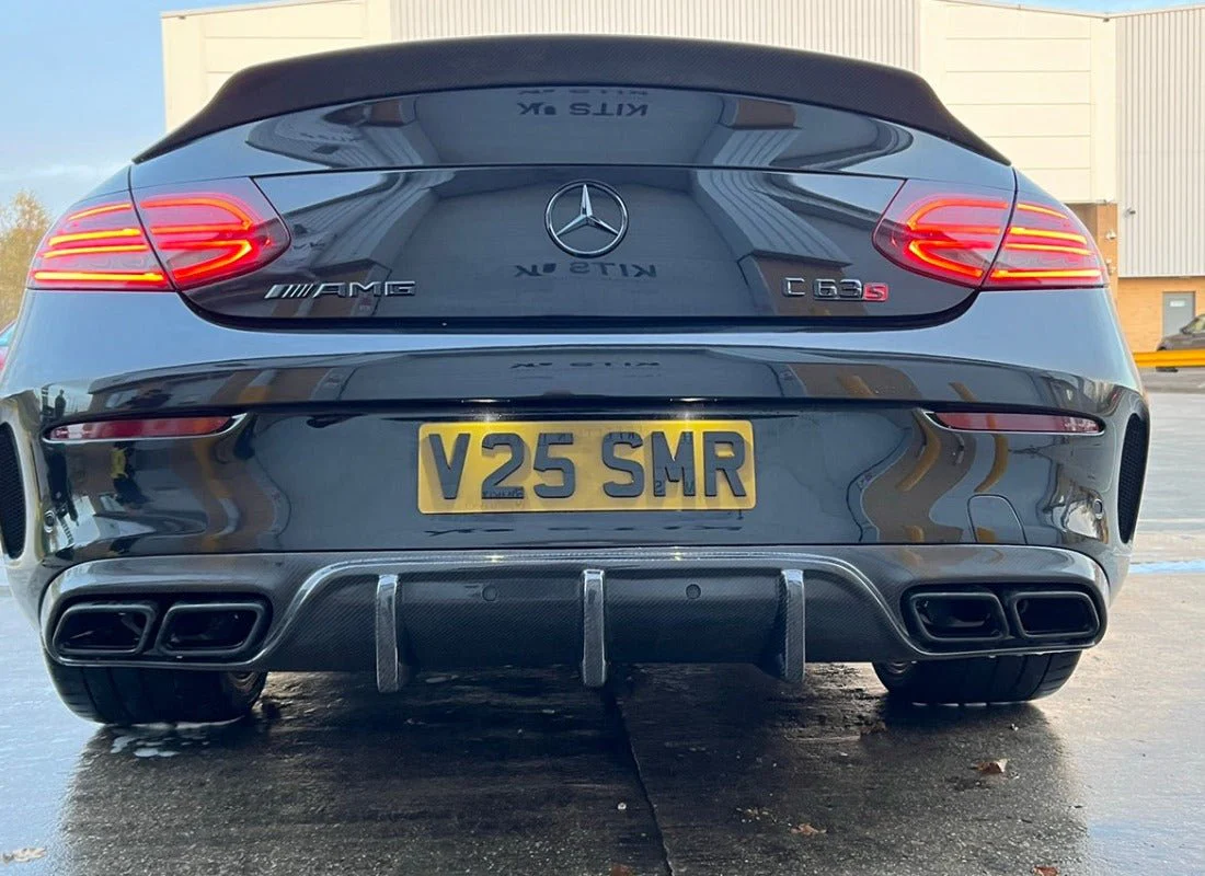 Mercedes W205 C63s/C63 Coupé 2DR Carbon Fibre Diffuser - OEM+ CT STYLE - Image 5