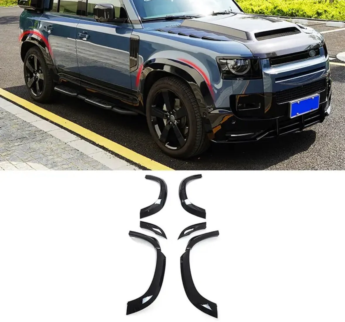Defender 90 2021+ Flared Arches Package Gloss Black - Image 3